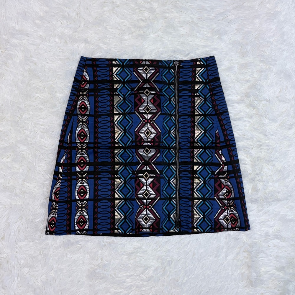 High Waisted Pattern Mini Skirt